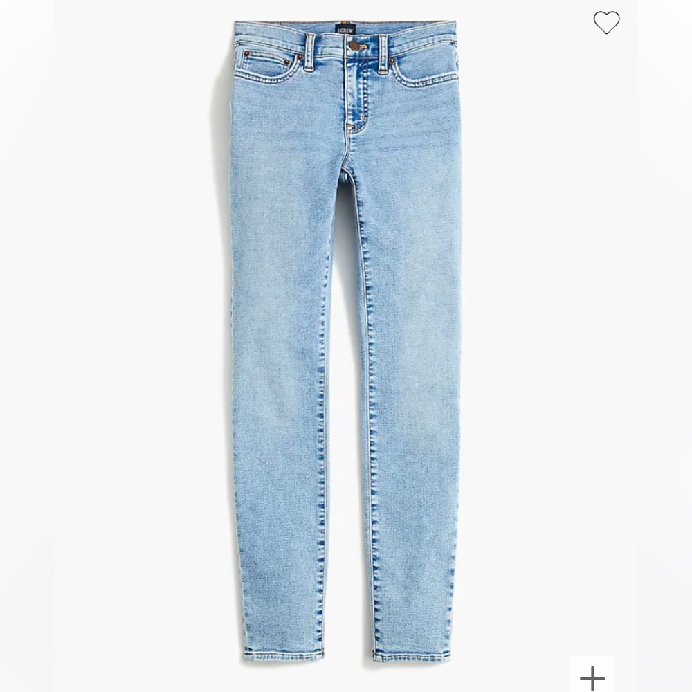 J. CREW 8” RISE SKINNY JEAN IN SIGNATURE STRETCH+